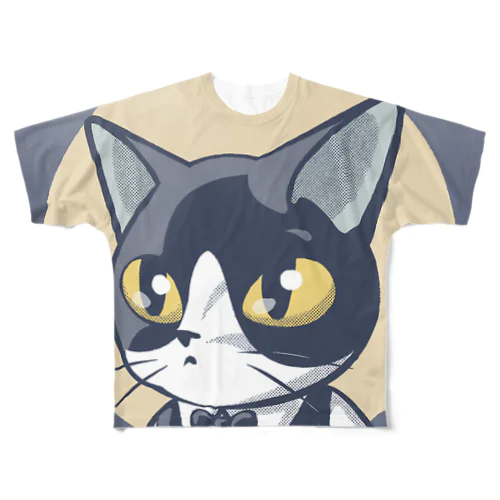 Waiter Cat フルグラフィックTシャツ