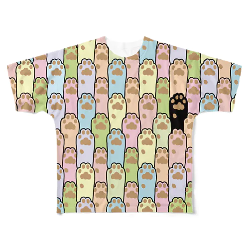 肉球パラダイス All-Over Print T-Shirt