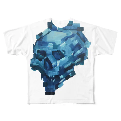 BLUE SKULL フルグラフィックTシャツ