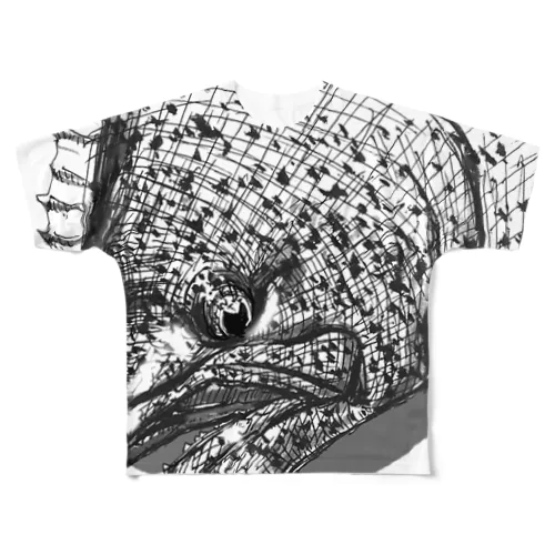 ヒラメ All-Over Print T-Shirt