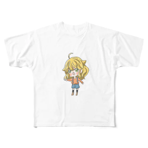 ぽんちゃん フルグラフィックTシャツ