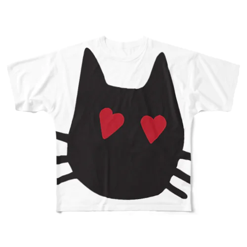 LOVE-cat フルグラフィックTシャツ