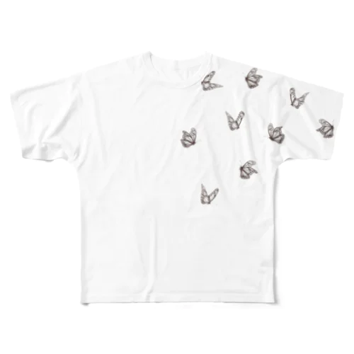 butterfly フルグラフィックTシャツ