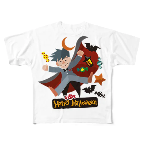 ハロウィンKIDS Dracula boy フルグラフィックTシャツ