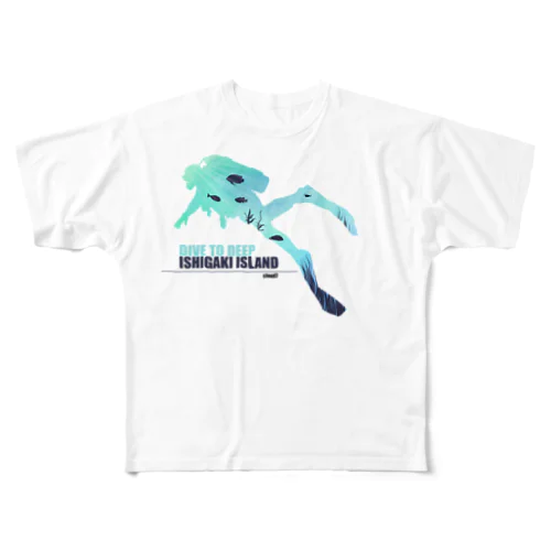 DIVE TO DEEP All-Over Print T-Shirt