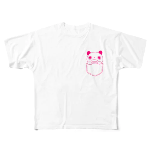 よだれぱんだ フルグラフィックTシャツ