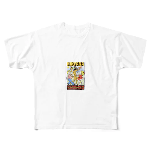 nirvana フルグラフィックTシャツ