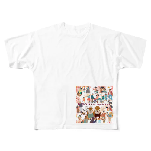 a life is a moment. 人生は一瞬である All-Over Print T-Shirt