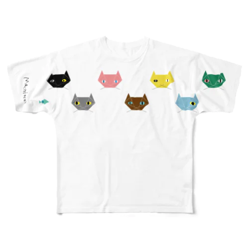 まち猫フルメン All-Over Print T-Shirt