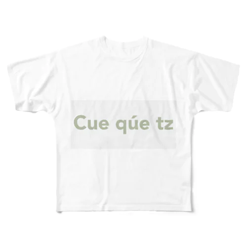 Cue qúe tz フルグラフィックTシャツ