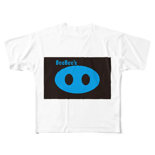 BooBoo's OO Blue All-Over Print T-Shirt