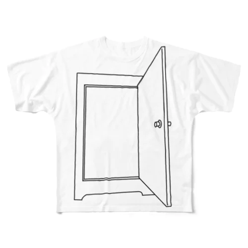  open Sesame　開けドア フルグラフィックTシャツ