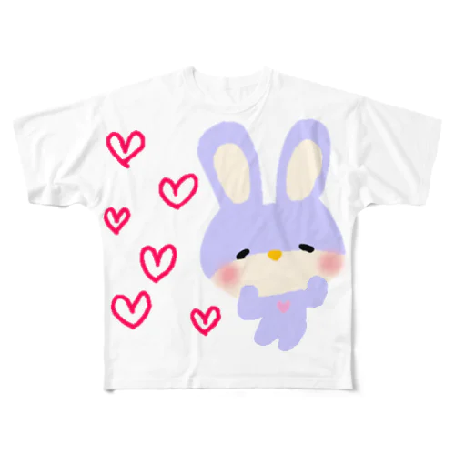 ちっちゃいうさちゃん All-Over Print T-Shirt