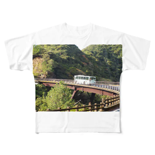 屋久島の路線バス 풀그래픽 티셔츠