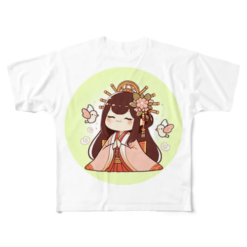 いただきます の かわいい神様 フルグラフィックTシャツ