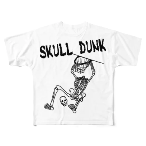 スカルダンク (自分の頭をダンクシュート) All-Over Print T-Shirt