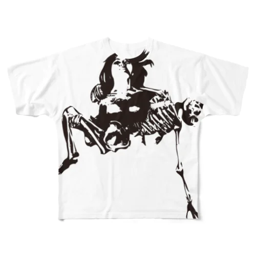 Embrace Skeleton All-Over Print T-Shirt