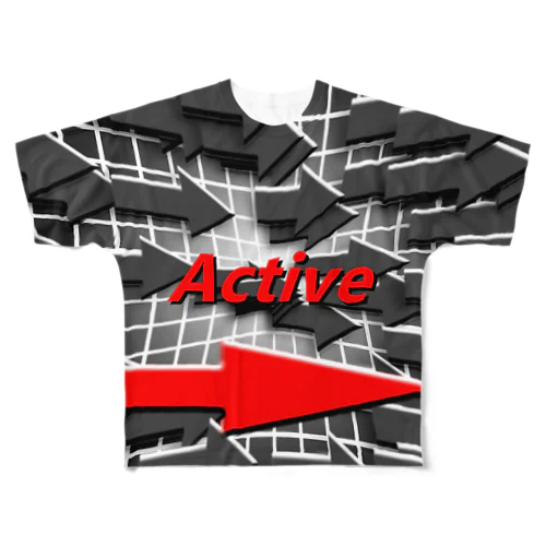 Active⇒ フルグラフィックTシャツ