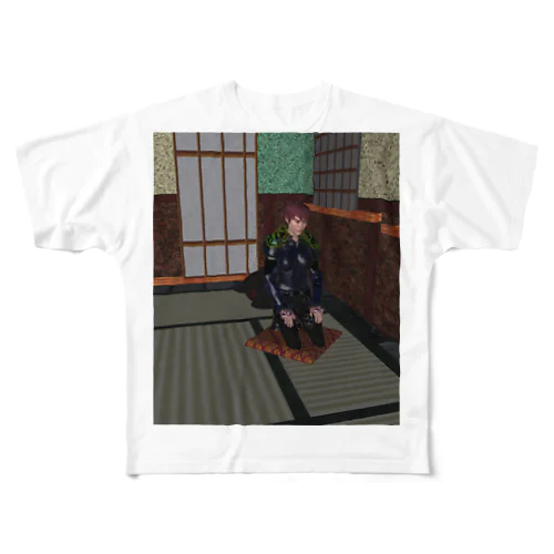 茶屋道 フルグラフィックTシャツ