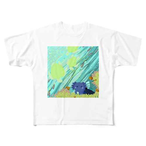 Blue submarine【コラボ作品】 All-Over Print T-Shirt