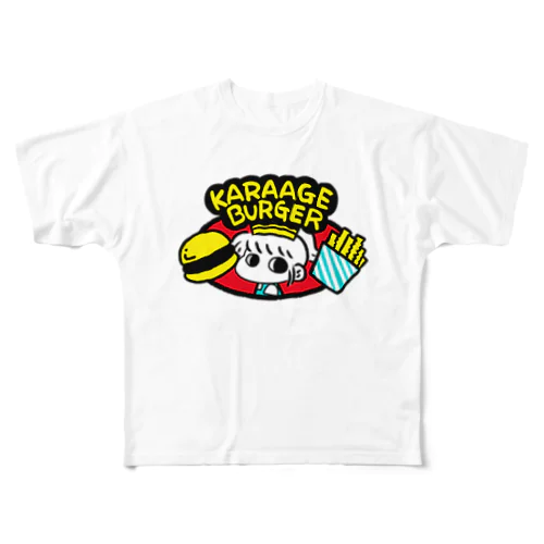 からあげちゃんバーガー フルグラフィックTシャツ