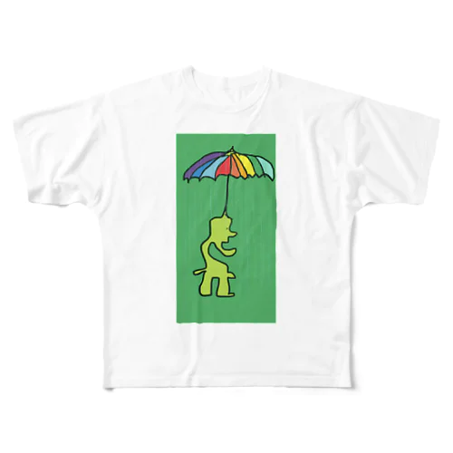 雨 フルグラフィックTシャツ