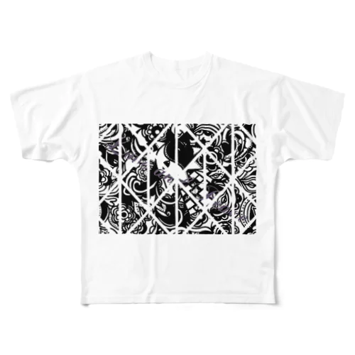 ひまわりの化け物 All-Over Print T-Shirt