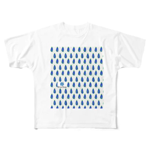 simple blue フルグラフィックTシャツ