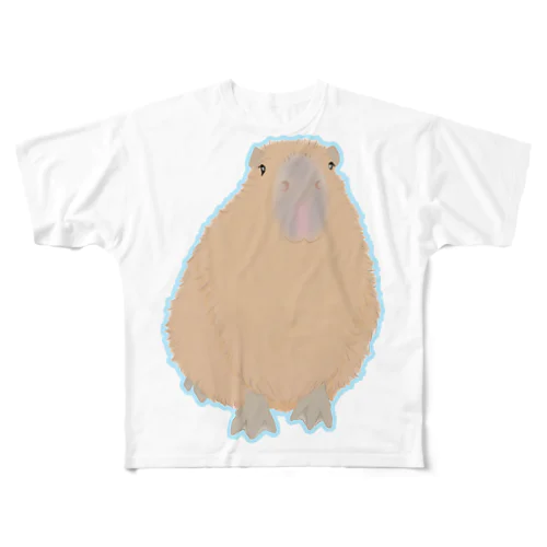 カピバラ （文字無し） フルグラフィックTシャツ