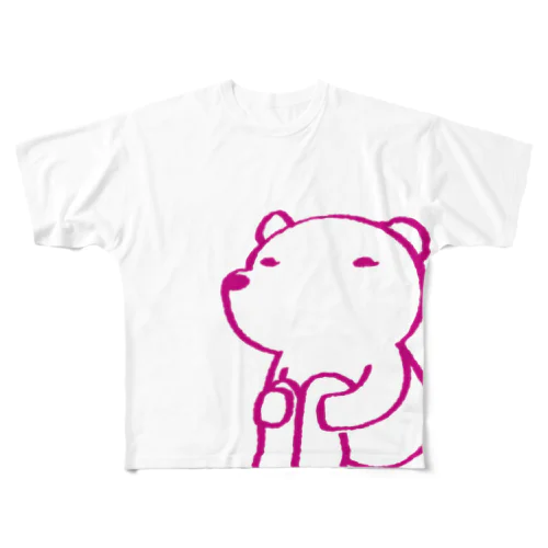 クマさん フルグラフィックTシャツ