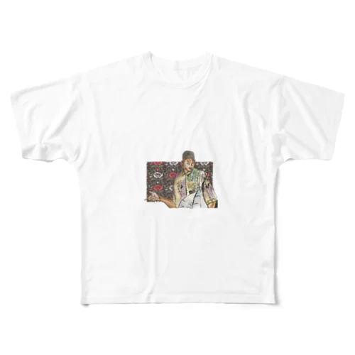 和柄ヒップホップ All-Over Print T-Shirt