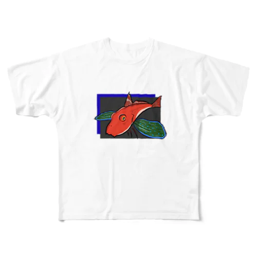 空飛ぶホウボウ All-Over Print T-Shirt