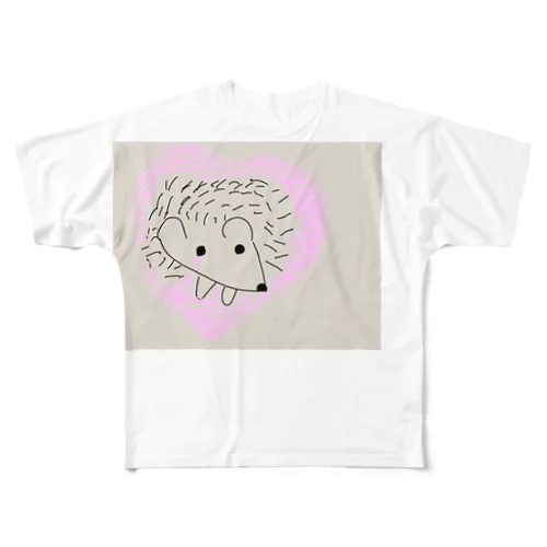 ハリネズミ All-Over Print T-Shirt