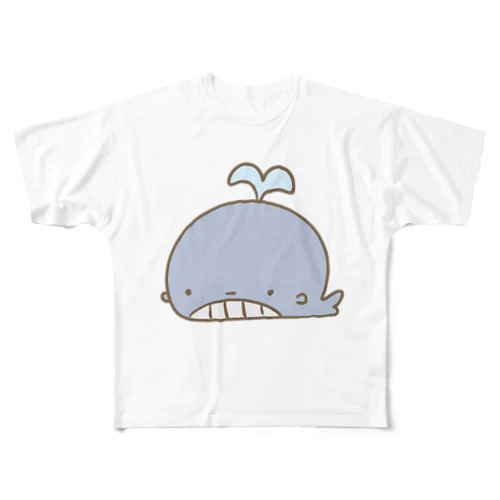 くじら フルグラフィックTシャツ