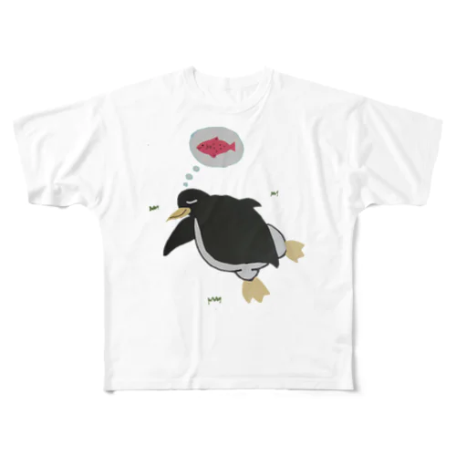ペンギンちゃん夢の中 フルグラフィックTシャツ