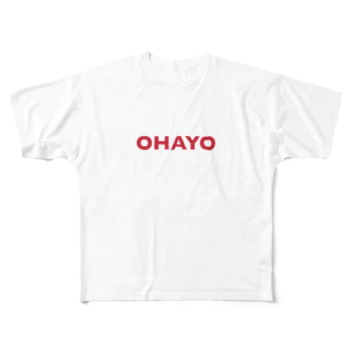 OHAYO フルグラフィックTシャツ