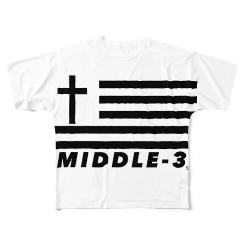 Middle-3 フルグラフィックTシャツ