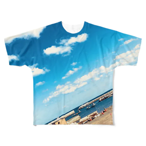 海カラー All-Over Print T-Shirt