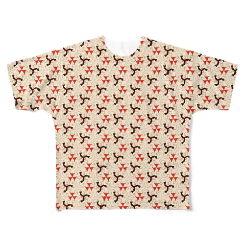 泳ぐ人(赤) All-Over Print T-Shirt