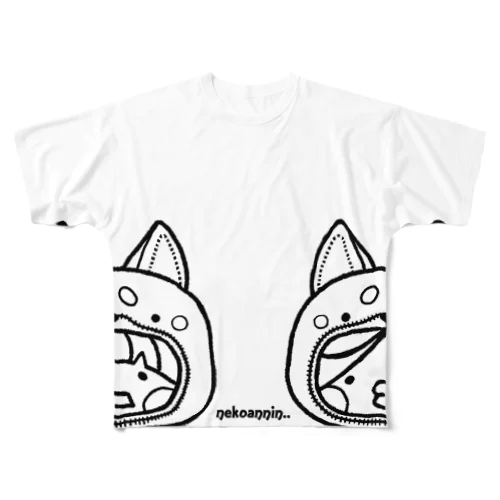 nekoannin’ｓshop フルグラフィックTシャツ