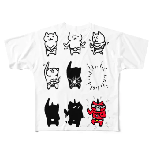 へんしんねこ フルグラフィックTシャツ