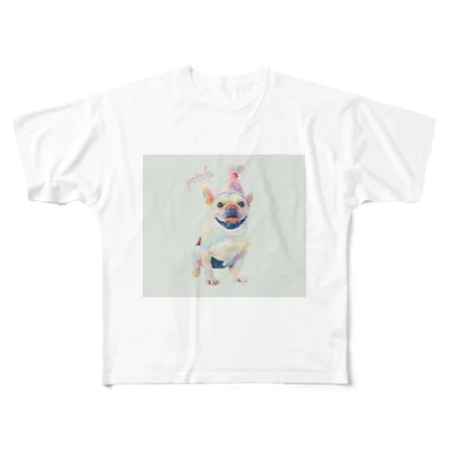 happy  potofu フルグラフィックTシャツ