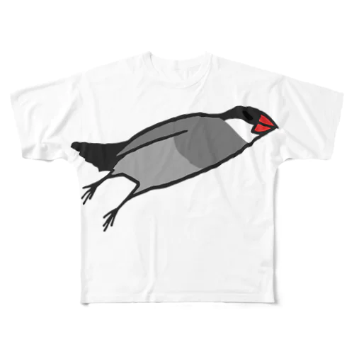 ミサイル文鳥　桜文鳥 All-Over Print T-Shirt