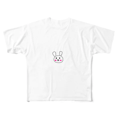 誰が何を言おうとうさぎちゃん フルグラフィックTシャツ