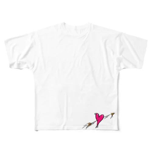 Heart All-Over Print T-Shirt