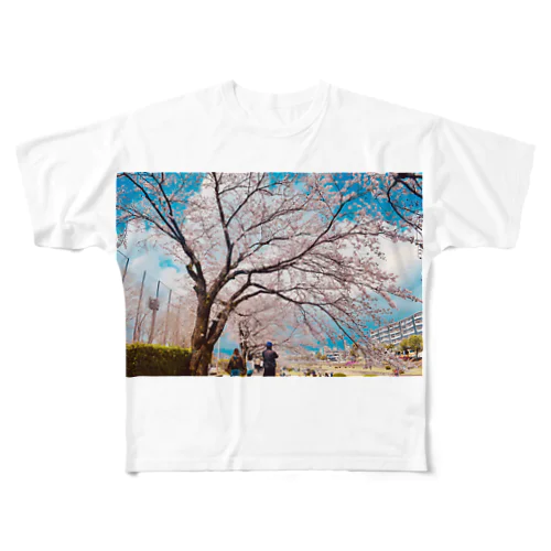 満開の春 フルグラフィックTシャツ