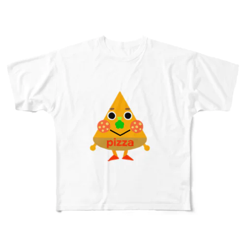 ピザくん フルグラフィックTシャツ