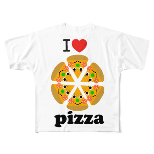アイラブ☆ピザ All-Over Print T-Shirt