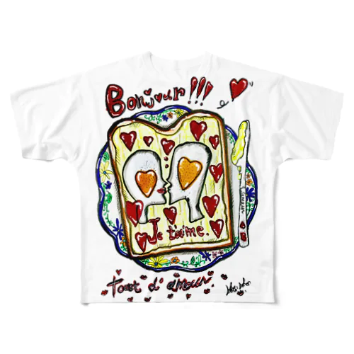 愛のトースト All-Over Print T-Shirt