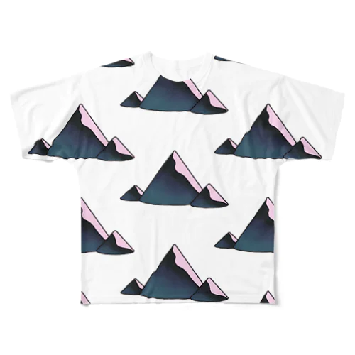 山 フルグラフィックTシャツ